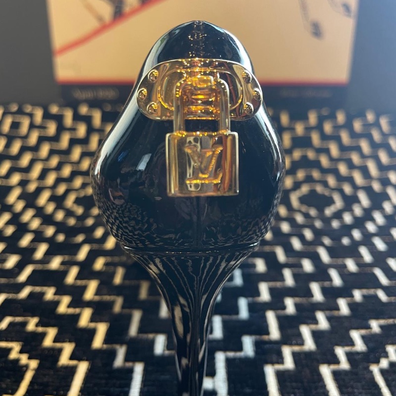 Image of the Louis Vuitton Black Patent Padlock Courts Size 3 piece