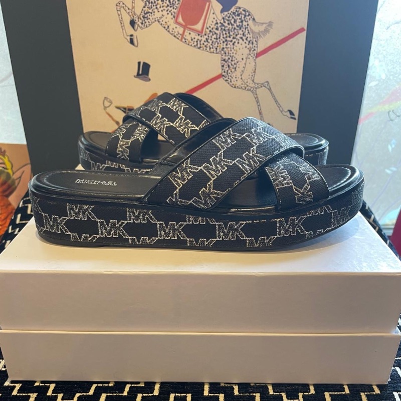 Image of the Michael Kors Logo Slider Mules Size 7.5 piece