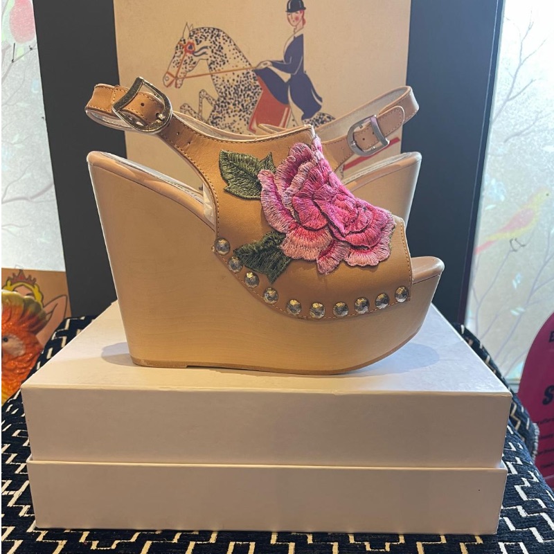 Image of the Jeffrey Campbell Flower Wedge Size 7 piece
