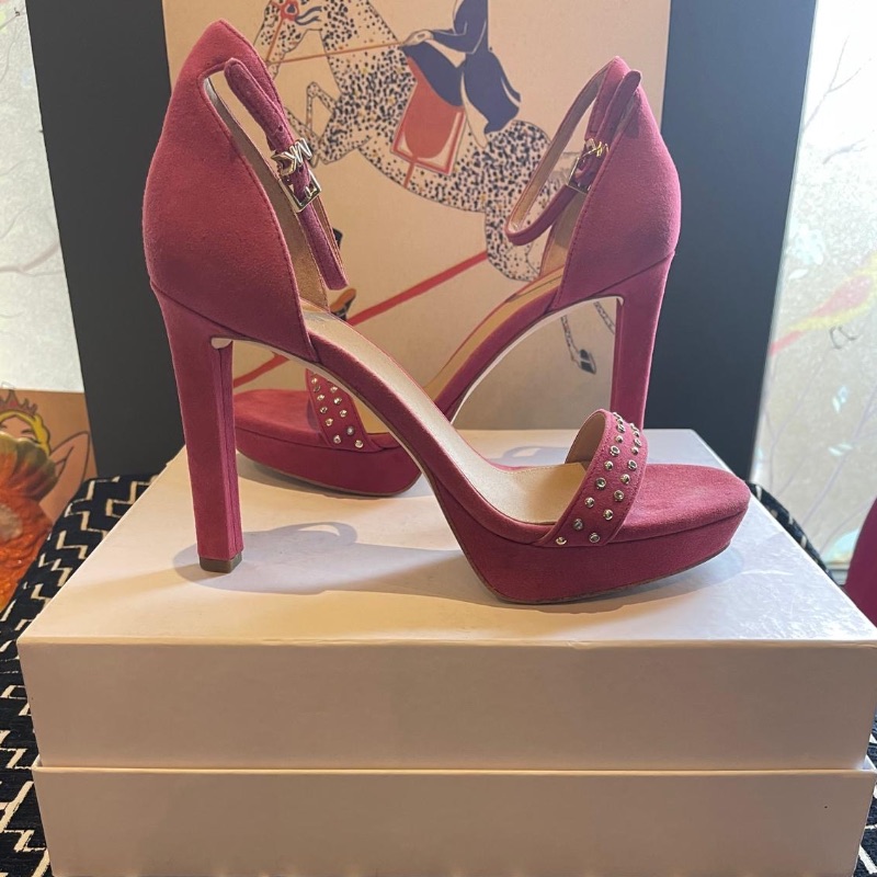 Image of the Michael Kors Pink Heeled Sandals Size 6.5 piece