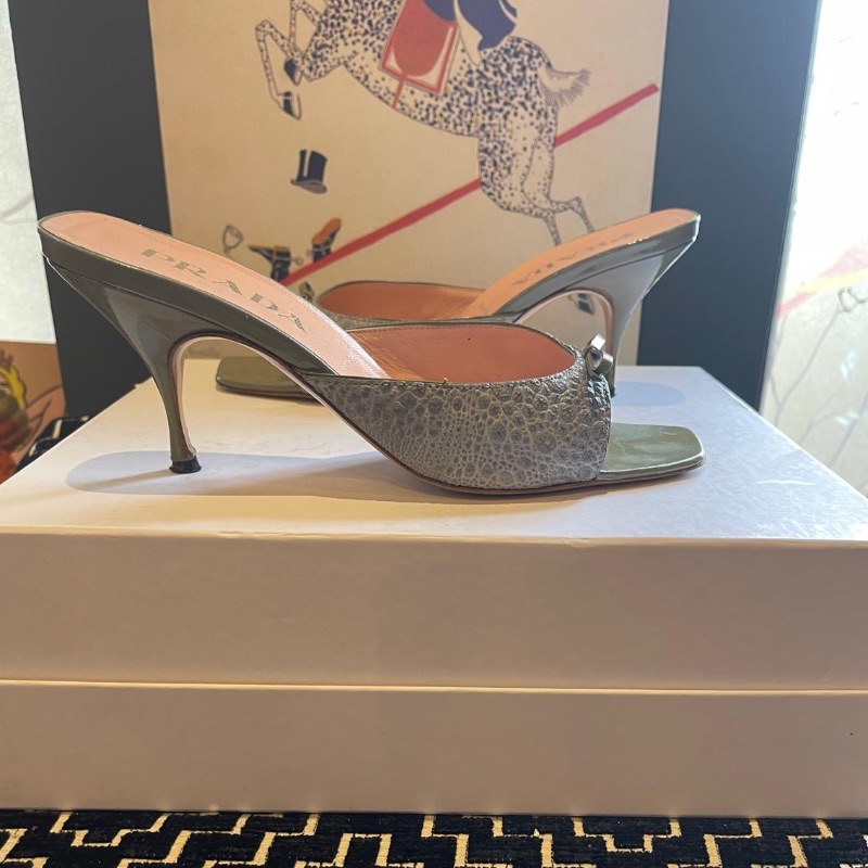 Image of the Prada Kitten Heel Mules Size 6 piece