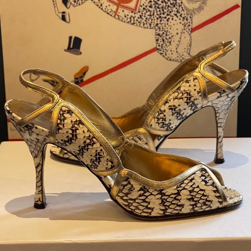 Image of the Dolce & Gabbana Snake Slingbacks Size 4.5 piece