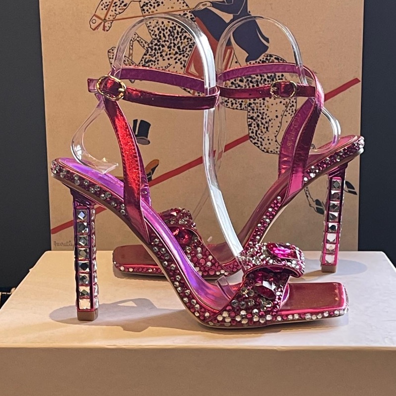 Image of the Azalea Wang Pink Diamante Sandals Size 3 piece