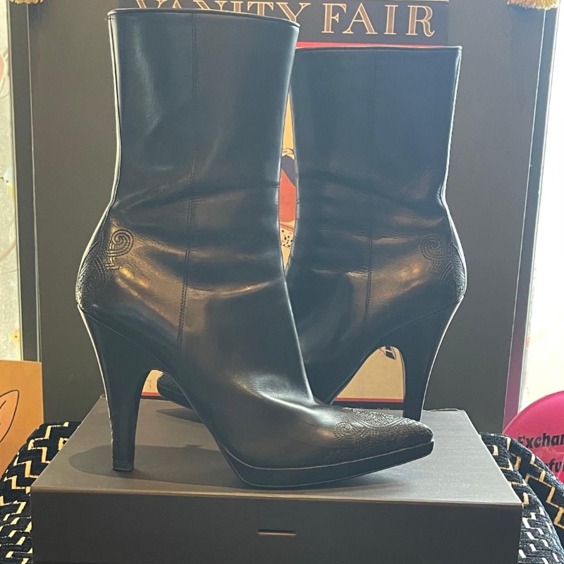 Image of the Prada Leather Mid Boots Size 6.5 piece