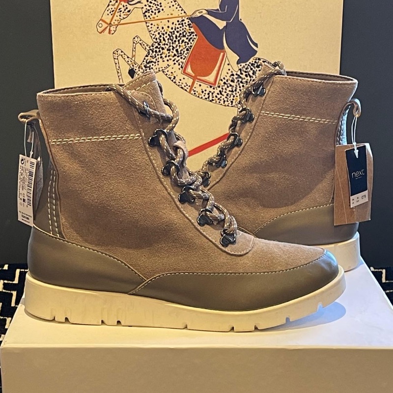 Image of the Next Suede & Leather Ankle Boots Size 3.5 piece