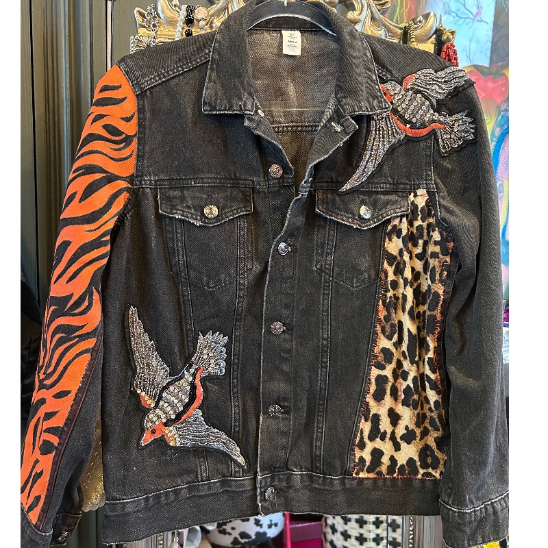 Image of the & Denim Graphic Animal Sleeve Jacket piece