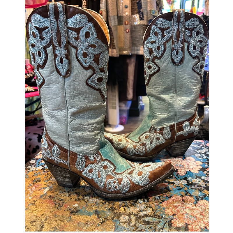 Image of the R Soles Cowboy Western Boots Size 7 piece