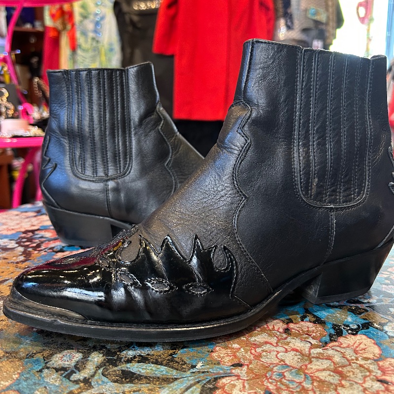 Image of the Vintage ‘Arson’ Leather Western Boots Topshop piece